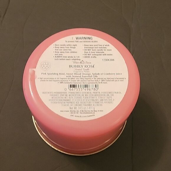 BRAND NEW BATH & BODY WORKS BUBBLY ROSE 3-Wick LARGE 14.5 oz CANDLE - Picture 7 of 11